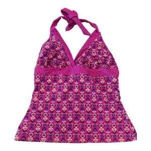 Long Tall Sally tankini halter swim top Size 14